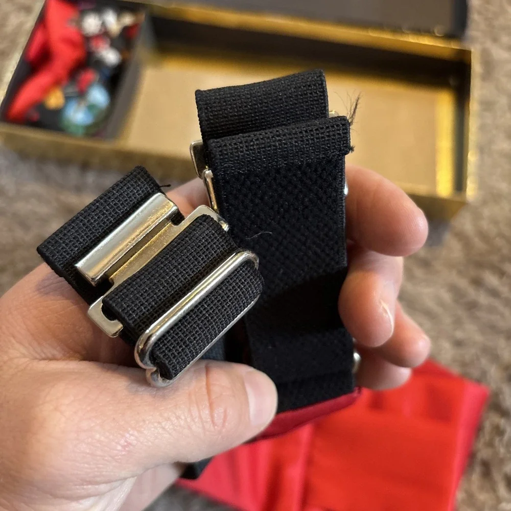 Vintage Disney‎ MickeyMouse Red Tuxedo cummerbund belt And Bow Tie
